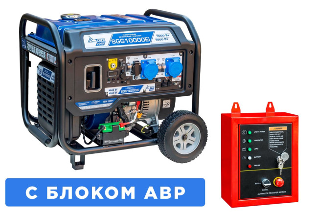 Бензогенератор инверторный SGG 10000Ei с блоком АВР в Новосибирске