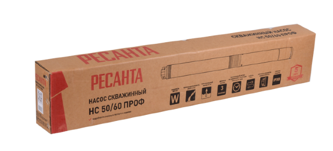 Скважинный насос Ресанта НС 50/60 (d.75 mm, кабель 35 м) в Новосибирске