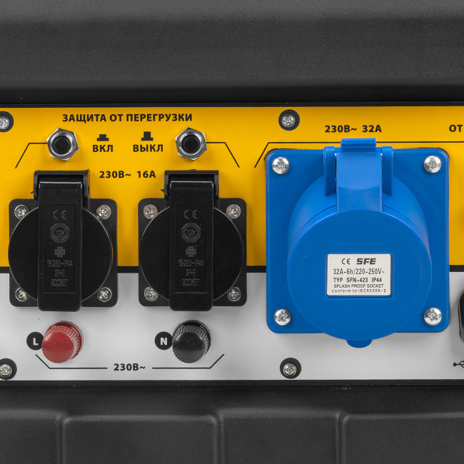 Генератор бензиновый PS 90 EA, 9.0 кВт, 230В, 25 л, коннектор автоматики, электростартер Denzel в Новосибирске