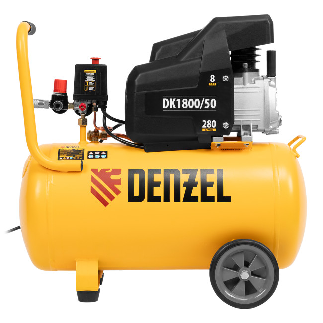 Компрессор воздушный DK1800/50, Х-PRO 1.8 кВт, 280л/мин, 50л Denzel в Новосибирске