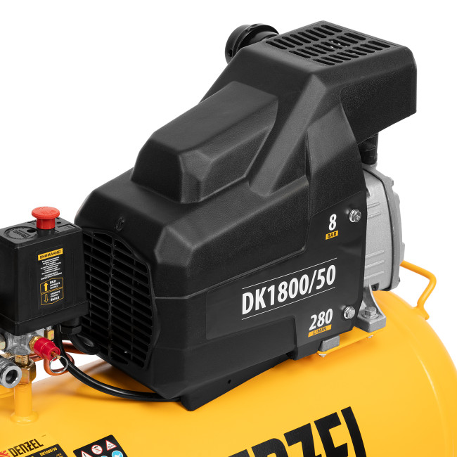 Компрессор воздушный DK1800/50, Х-PRO 1.8 кВт, 280л/мин, 50л Denzel в Новосибирске