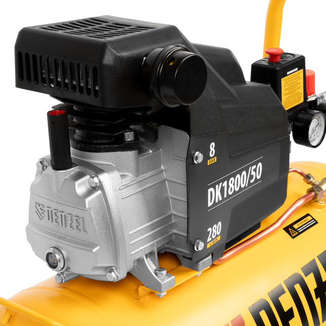 Компрессор воздушный DK1800/50, Х-PRO 1.8 кВт, 280л/мин, 50л Denzel в Новосибирске