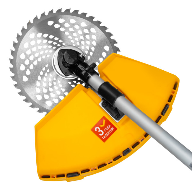 Триммер бензиновый DT-43E, 43 см3, неразъемная штанга, электростартер, состоит из 2 частей Denzel в Новосибирске