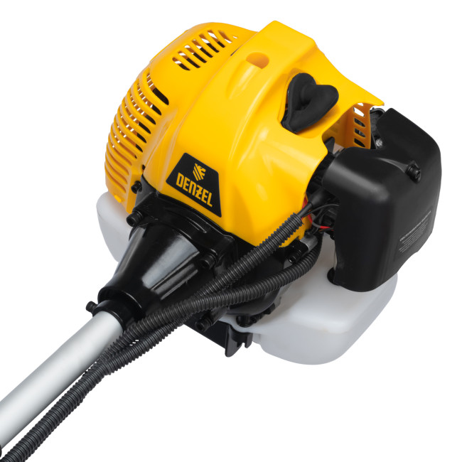 Триммер бензиновый DT-43E, 43 см3, неразъемная штанга, электростартер, состоит из 2 частей Denzel в Новосибирске
