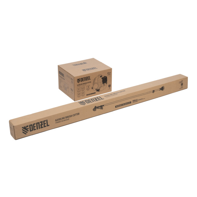 Триммер бензиновый DT-43E, 43 см3, неразъемная штанга, электростартер, состоит из 2 частей Denzel в Новосибирске
