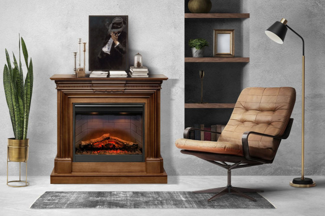 Каминокомплект Chelsea - Grey с очагом Symphony 26'' DF2608-INT в Новосибирске