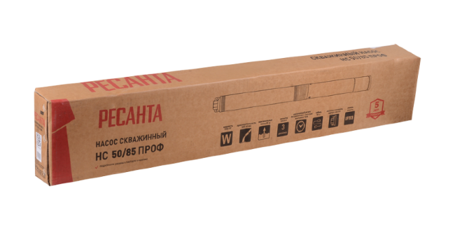 Скважинный насос Ресанта НС 50/85 Проф (d.75 mm, кабель 50 м) в Новосибирске