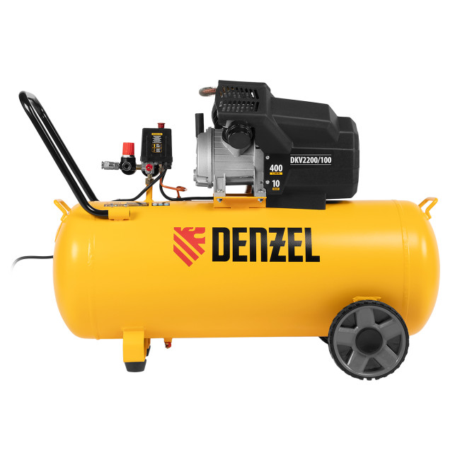 Компрессор воздушный DKV2200/100, Х-PRO 2.2 кВт, 400 л/мин, 100л Denzel в Новосибирске