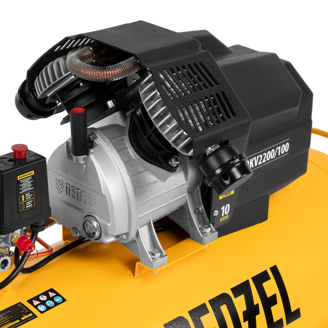 Компрессор воздушный DKV2200/100, Х-PRO 2.2 кВт, 400 л/мин, 100л Denzel в Новосибирске