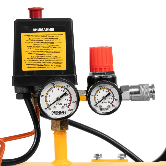 Компрессор воздушный DKV2200/100, Х-PRO 2.2 кВт, 400 л/мин, 100л Denzel в Новосибирске