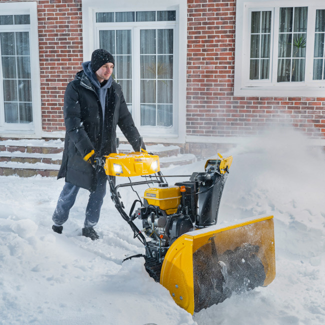 Бензиновая снегоуборочная машина SBL 711DT PRO, 420cc, гусеницы, эл.старт, блок. дифф. Denzel в Новосибирске