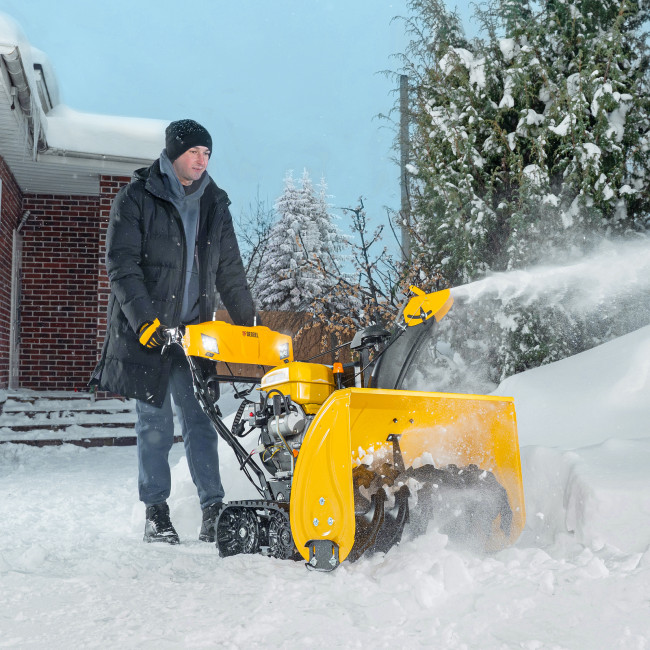 Бензиновая снегоуборочная машина SBL 711DT PRO, 420cc, гусеницы, эл.старт, блок. дифф. Denzel в Новосибирске