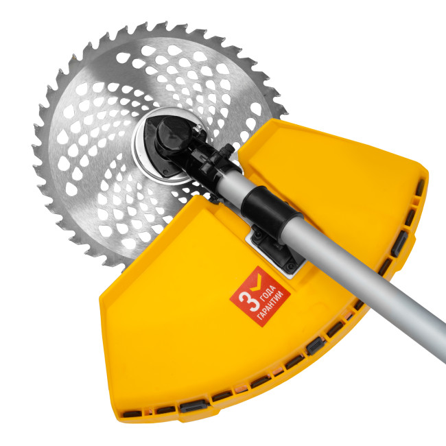 Триммер бензиновый DT-52E, 52 см3, неразъемная штанга, электростартер, состоит из 2 частей Denzel в Новосибирске