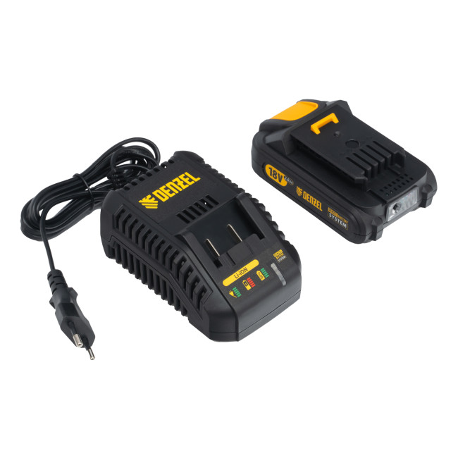 Триммер бензиновый DT-52E, 52 см3, неразъемная штанга, электростартер, состоит из 2 частей Denzel в Новосибирске