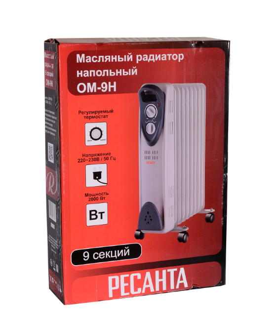 Масляный радиатор РЕСАНТА ОМ-9Н в Новосибирске