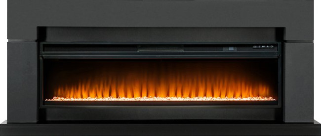 Каминокомплект Lindos Graphite Grey (линейный) с очагом Vision 60 LED в Новосибирске