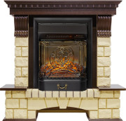 Каминокомплект Pierre Luxe - Темный дуб / Шампань с очагом Majestic FX M Black RC Каминокомплект Pierre Luxe - Темный дуб / Шампань с очагом Majestic FX M Black RC