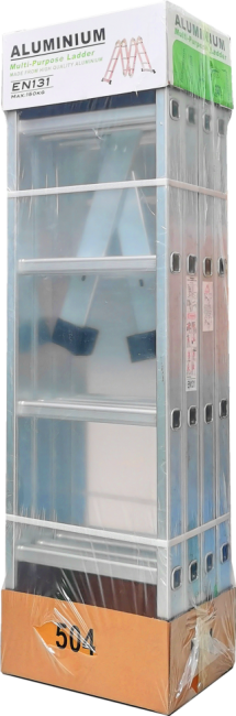 Лестница трансформер алюминиевая 4x4 TM-504 ПРОФФ в Новосибирске