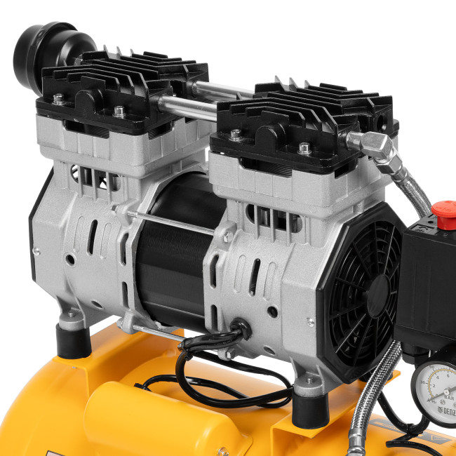 Компрессор DLS950/24 безмаслянный малошумный 950 Вт, 165 л/мин, ресивер 24 л Denzel в Новосибирске