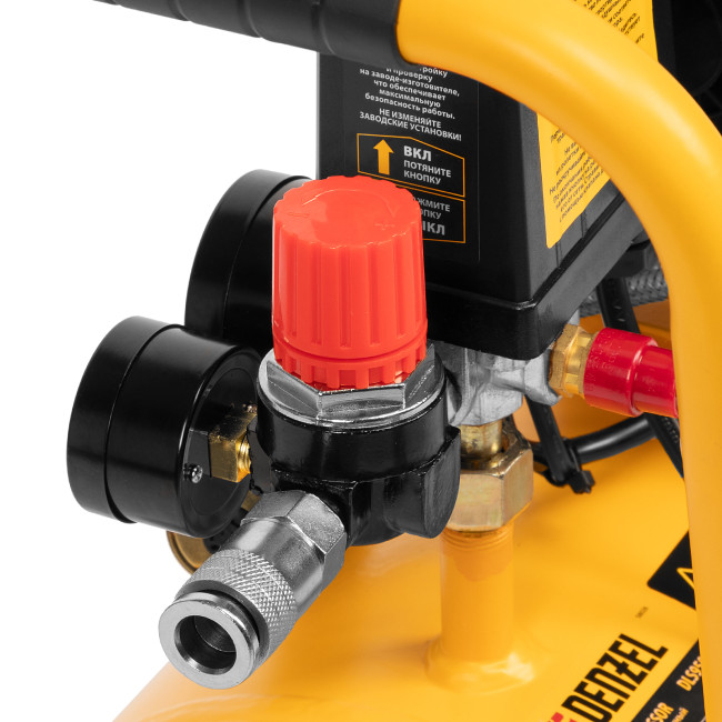 Компрессор DLS950/24 безмаслянный малошумный 950 Вт, 165 л/мин, ресивер 24 л Denzel в Новосибирске