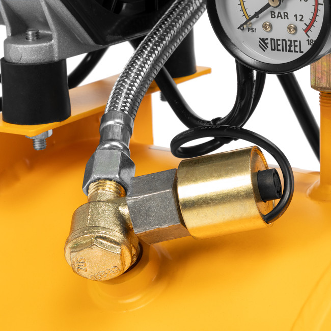 Компрессор DLS950/24 безмаслянный малошумный 950 Вт, 165 л/мин, ресивер 24 л Denzel в Новосибирске