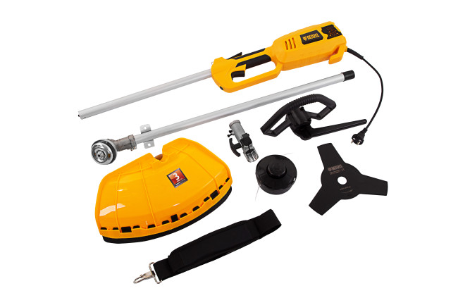 Триммер электрический TE-1220, 1200 Вт, 380 мм, катушка, диск, разборная штанга Denzel в Новосибирске Триммер электрический TE-1220, 1200 Вт, 380 мм, катушка, диск, разборная штанга Denzel в Новосибирске