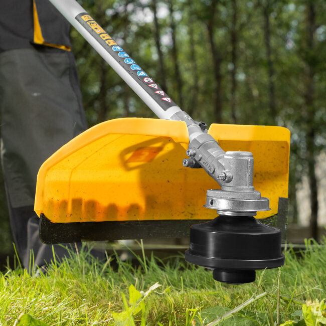 Триммер электрический TE-1220, 1200 Вт, 380 мм, катушка, диск, разборная штанга Denzel в Новосибирске Триммер электрический TE-1220, 1200 Вт, 380 мм, катушка, диск, разборная штанга Denzel в Новосибирске