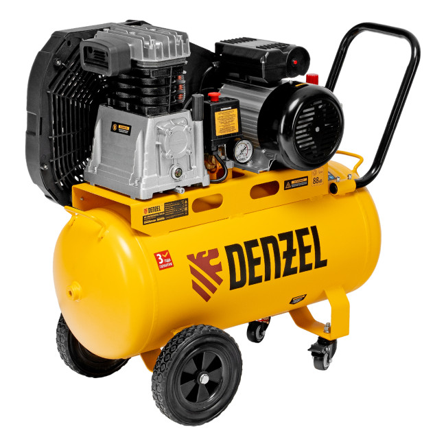 Компрессор воздушный рем. привод BCI 2100/50, 2,1 кВт, 50 литров, 400 л/мин Denzel в Новосибирске