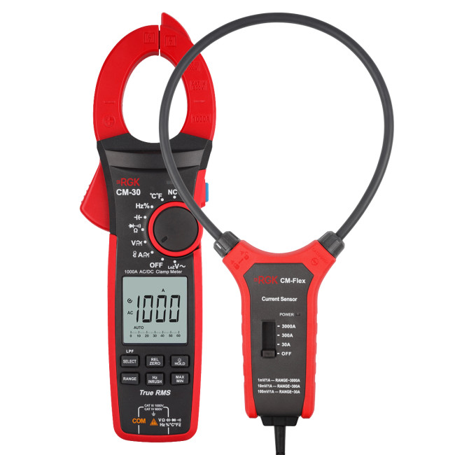 Токоизмерительные клещи RGK CM-30 + Токовый датчик RGK CM-Flex в Новосибирске