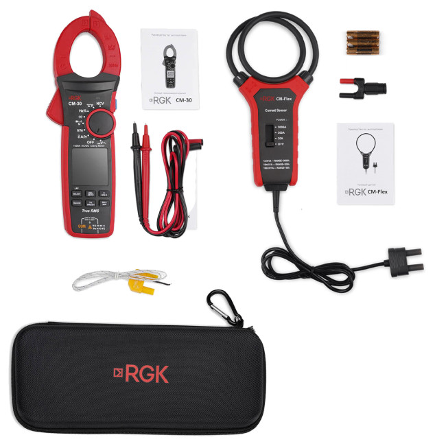 Токоизмерительные клещи RGK CM-30 + Токовый датчик RGK CM-Flex в Новосибирске