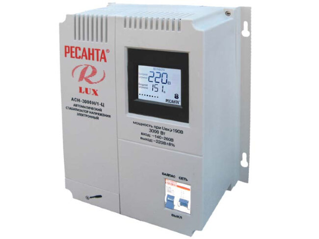 Стабилизатор напряжения серии LUX РЕСАНТА АСН-3000Н/1-Ц в Новосибирске