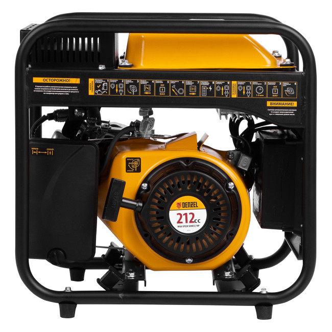 Генератор инверторный GT-3500iF, 3.5 кВт, 230 В, бак 5 л, открытый корпус, ручной старт Denzel в Новосибирске