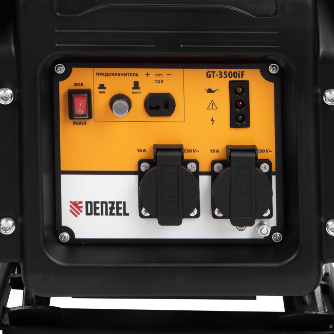 Генератор инверторный GT-3500iF, 3.5 кВт, 230 В, бак 5 л, открытый корпус, ручной старт Denzel в Новосибирске