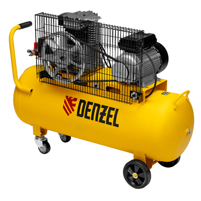 Компрессор воздушный BCI2300/100, ременный привод, 2.3 кВт, 100 литров, 400 л/мин Denzel в Новосибирске