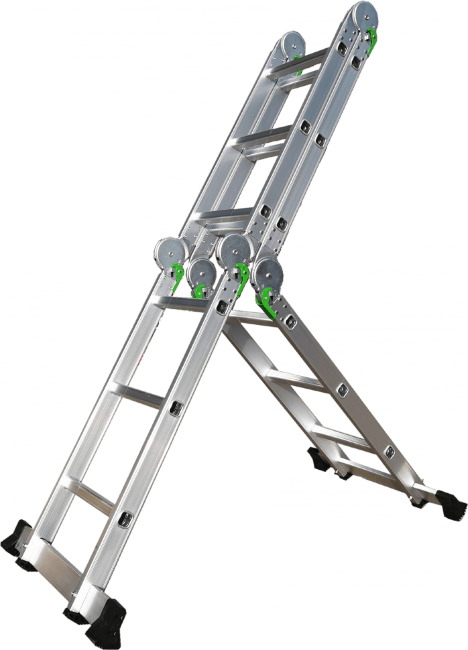 Лестница трансформер алюминиевая 4x5 ТАЛМЕТ/TALMET TM-505 в Новосибирске