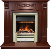 Каминокомплект Sorrento угловой - Орех с очагом Cavendish