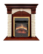 Каминокомплект Dublin (Разборный) - Орех каньон / Сланец с очагом Majestic FX Brass Каминокомплект Dublin (Разборный) - Орех каньон / Сланец с очагом Majestic FX Brass