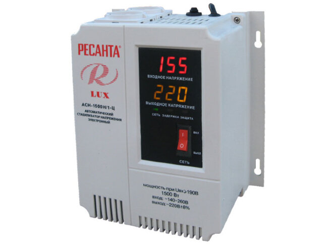 Стабилизатор напряжения серии LUX РЕСАНТА АСН-1500Н/1-Ц в Новосибирске