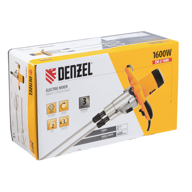 Миксер строительный EM-2-1600, 1600 Вт, 200-480/250-680 об/мин Denzel в Новосибирске