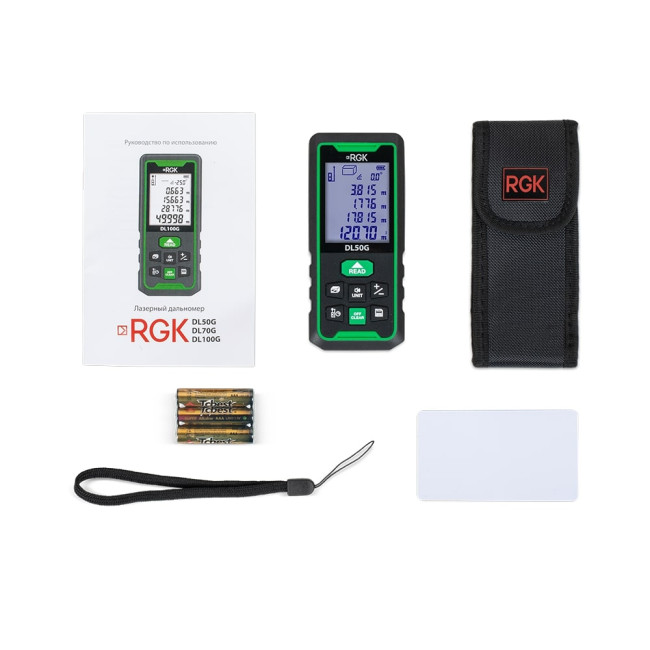 Лазерный дальномер RGK DL70G (с поверкой) - зеленый луч в Новосибирске