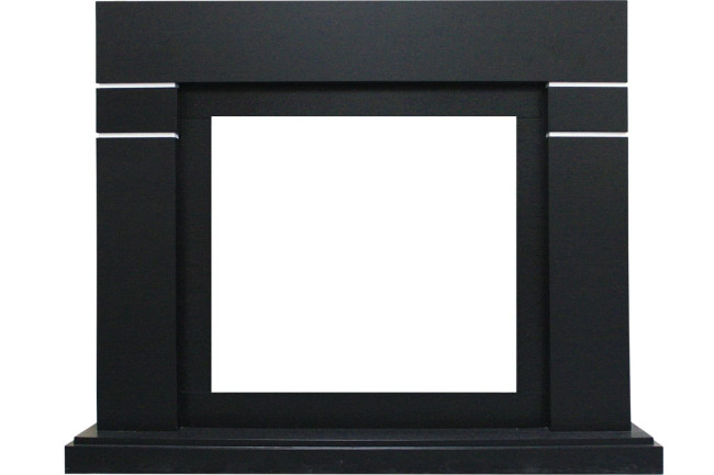 Каминокомплект Lindos - Черный (Высота 985мм) с очагом Emerald 28 в Новосибирске Каминокомплект Lindos - Черный (Высота 985мм) с очагом Emerald 28 в Новосибирске