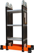 Лестница трансформер стальная, алюминиевые ступени 4x5 TM-505С