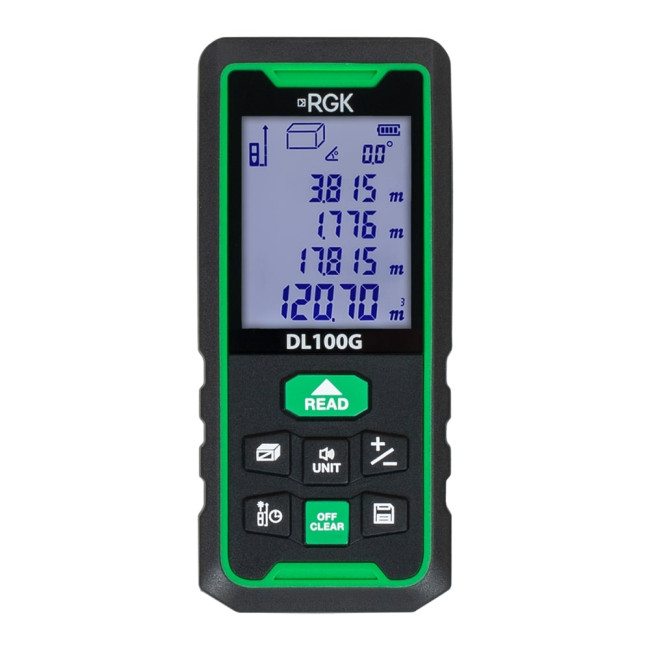 Лазерный дальномер RGK DL100G (с поверкой) - зеленый луч в Новосибирске