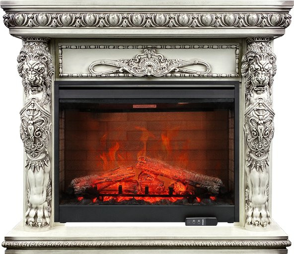 Каминокомплект Windsor - Слоновая кость с патиной с очагом Symphony 30'' DF3020-EU в Новосибирске