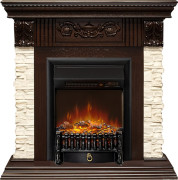 Каминокомплект Luxemburg (каменный) - Сланец/Темный дуб с очагом Fobos FX M Black RC Каминокомплект Luxemburg (каменный) - Сланец/Темный дуб с очагом Fobos FX M Black RC