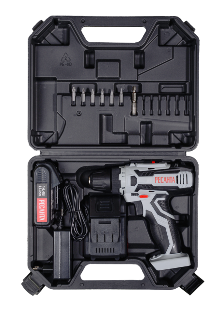 Дрель-шуруповерт аккумуляторная ДА-14-2ЛК Ресанта в Новосибирске