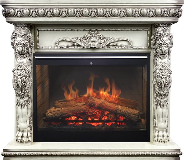 Каминокомплект Windsor - Слоновая кость с патиной с очагом Symphony 30'' DF3020-INT в Новосибирске