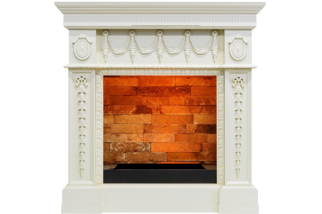 Каминокомплект Ampir - Слоновая кость с очагом Cassette 400 NH в Новосибирске