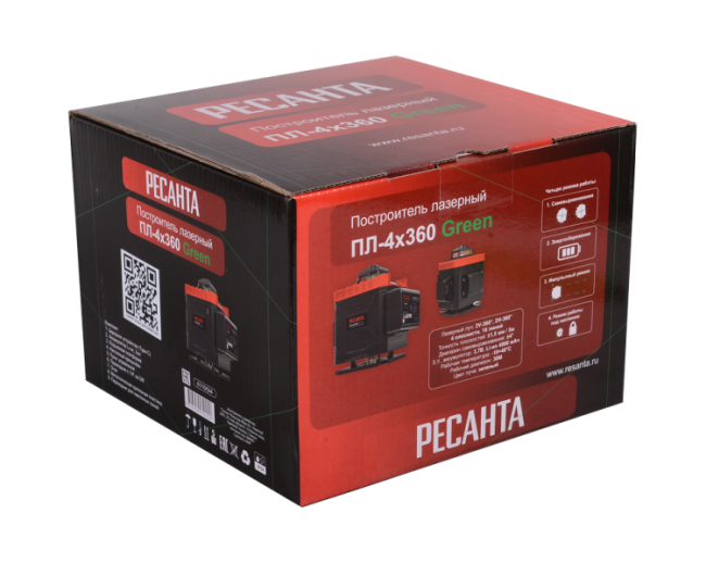 Построитель лазерный Ресанта ПЛ-4Х360 Green в Новосибирске
