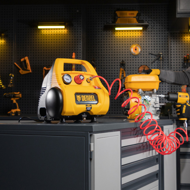 Компрессор воздушный безмасляный РС 1/6-180,1, 1 кВт, 180 л/мин, 6 л Denzel в Новосибирске